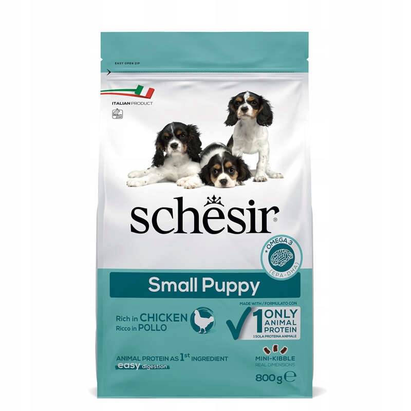 Schesir Suchy Pies Small Puppy Kurczak 800g – Pełnowartościowa karma dla szczeniąt