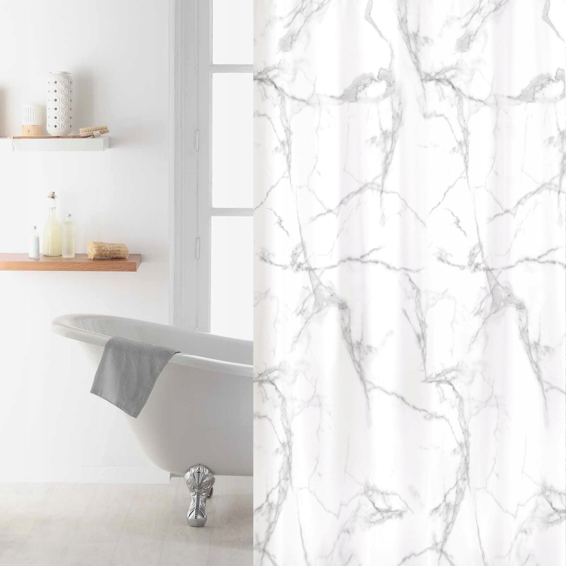 Stylowy marmurkowy wzór w odcieniach bieli i szarości