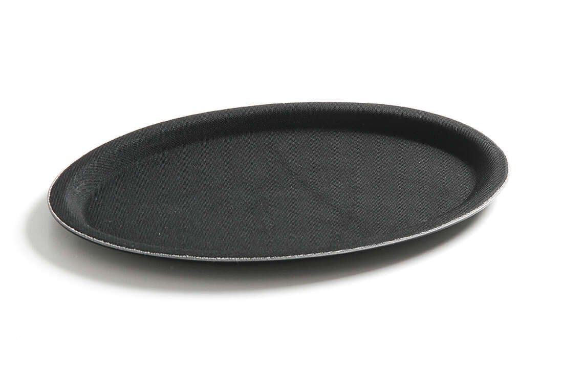 Taca kelnerska okrągła 355 mm antypoślizgowa czarna | TECHNICA