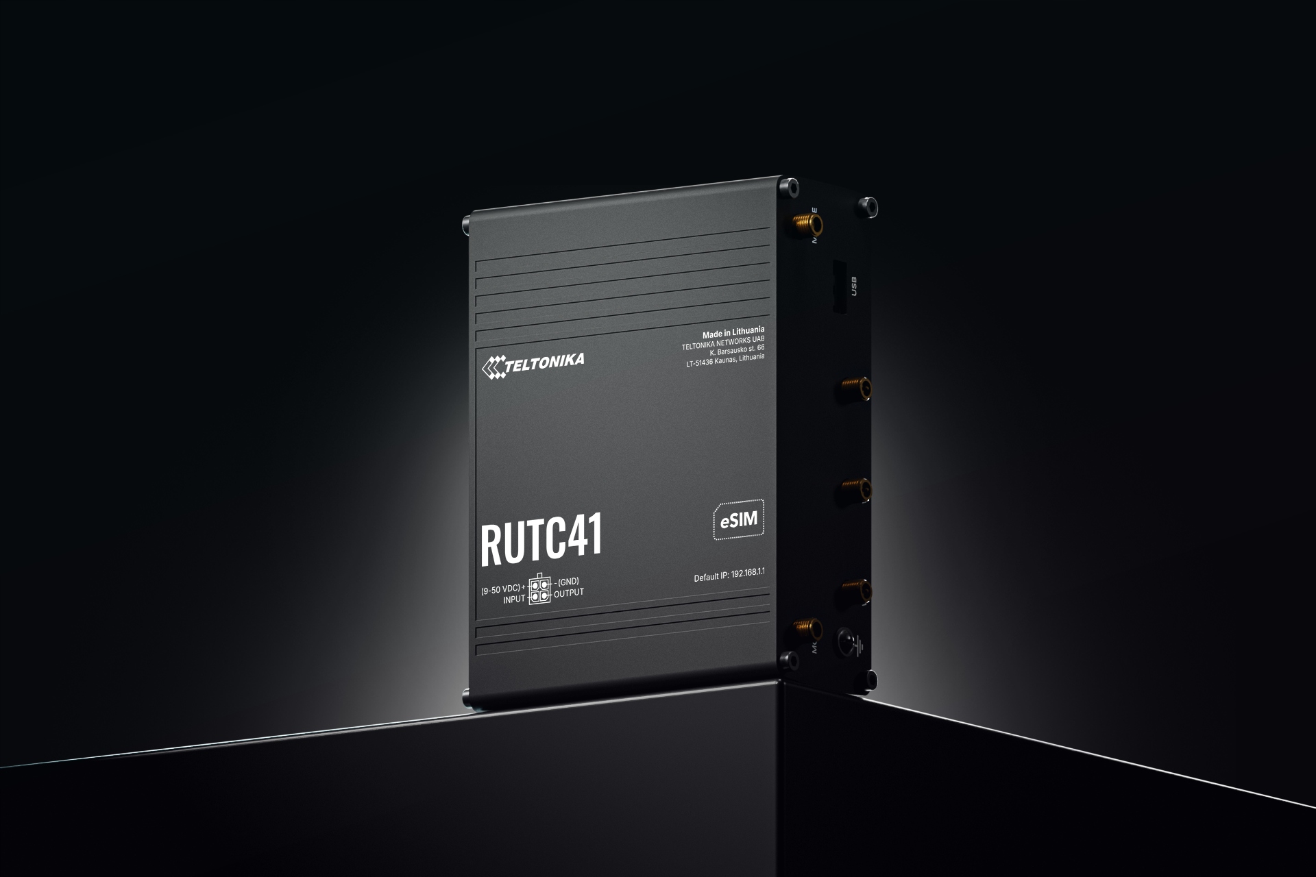Промышленный роутер Teltonika RUTC41 4G LTE Cat 4, Wi-Fi 6, Docker (RUTC41000000)