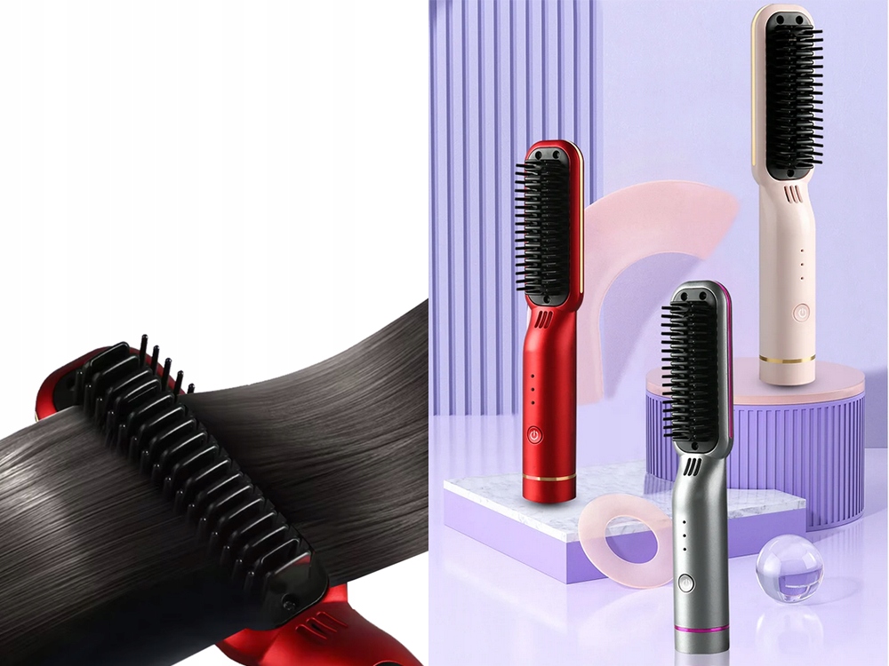 Wygodne prostowanie i czesanie włosów w jednym urządzeniu