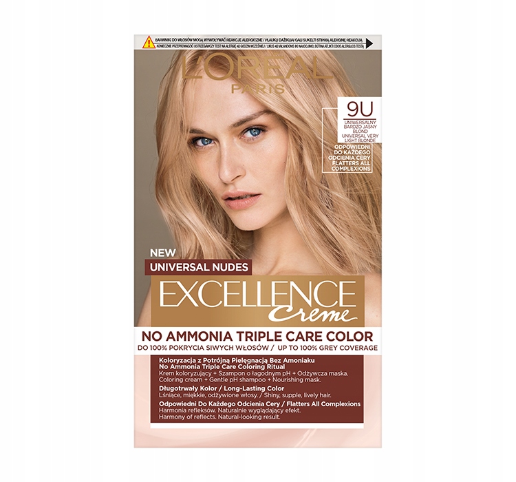 L'OREAL Excellence Creme Very Light Blonde 9U – Idealny wybór dla jasnych włosów