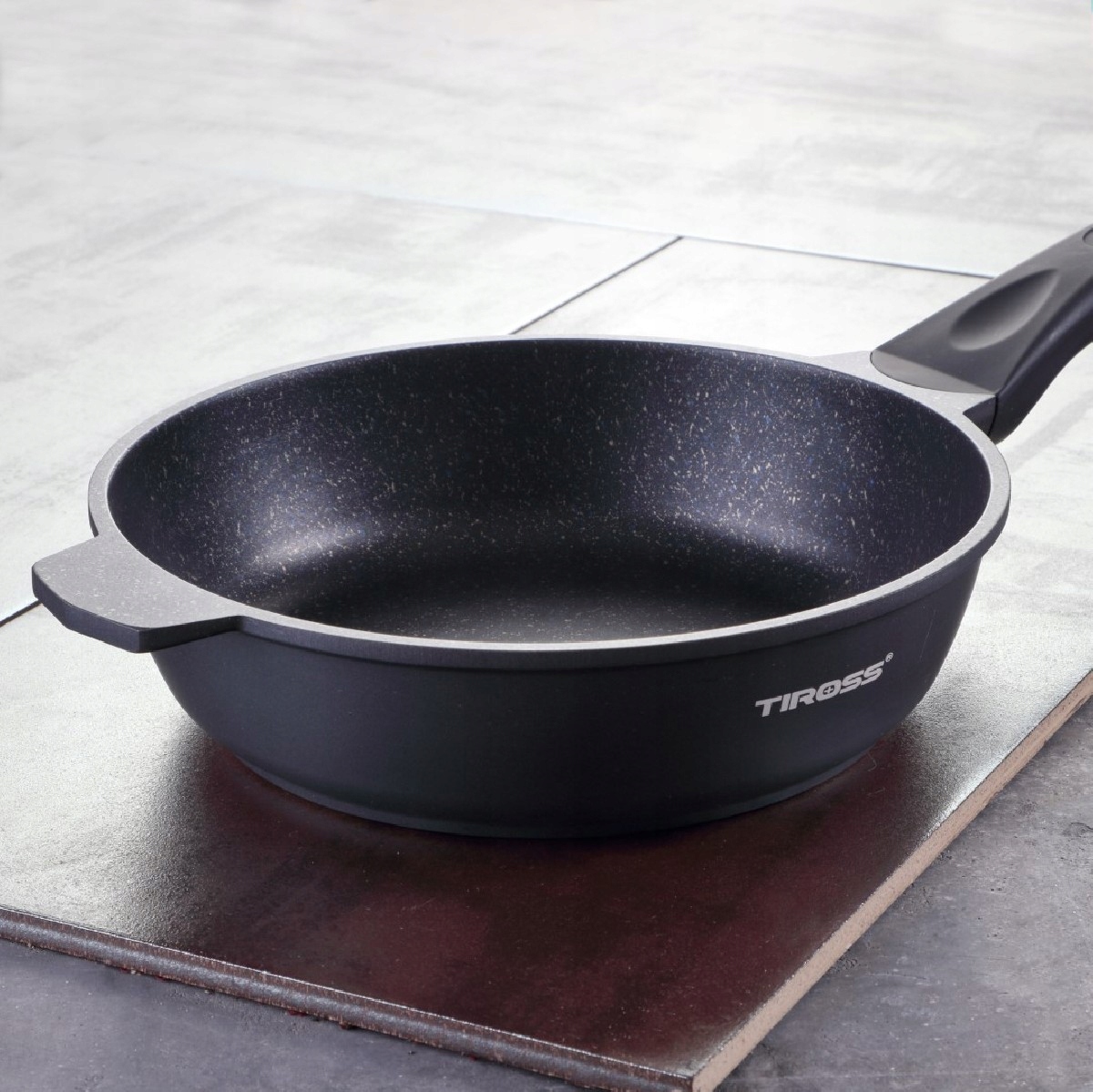 Patelnia głęboka marmurowa 28cm na gaz INDUKCJA TIROSS TS-1238 – Idealna do Twojej kuchni