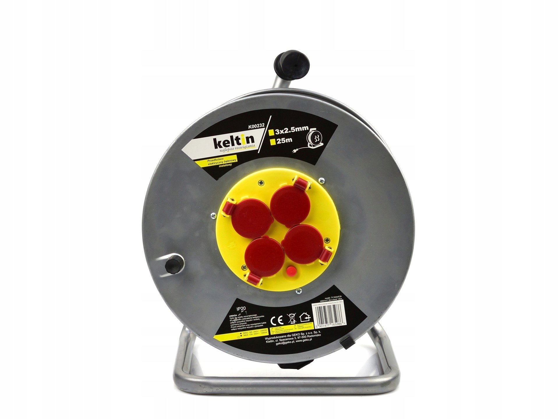 Solidna konstrukcja – metalowy bęben i stalowy stojak