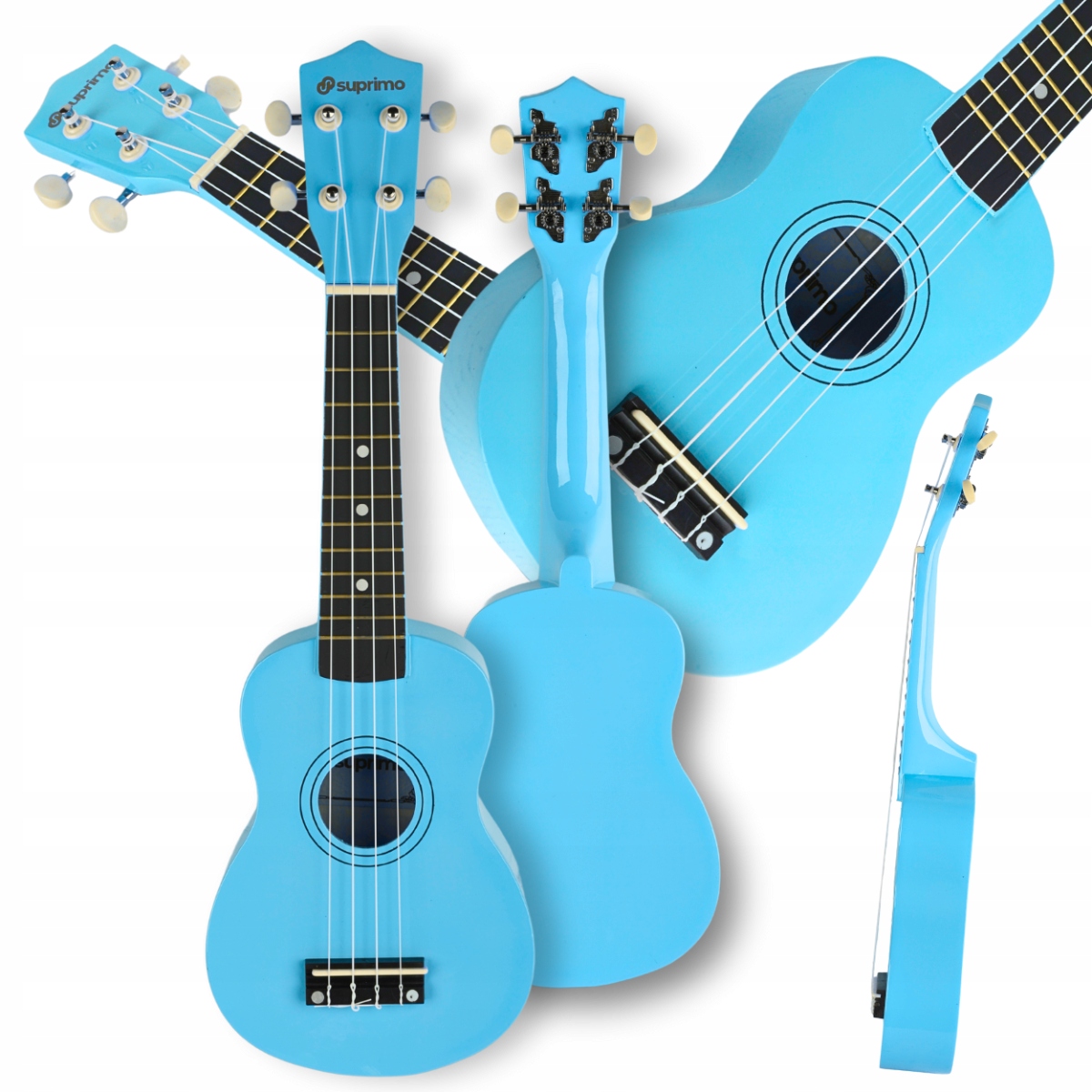 SUPRIMO UK21 LB – Niebieskie ukulele sopranowe 21 dla dzieci i początkujących