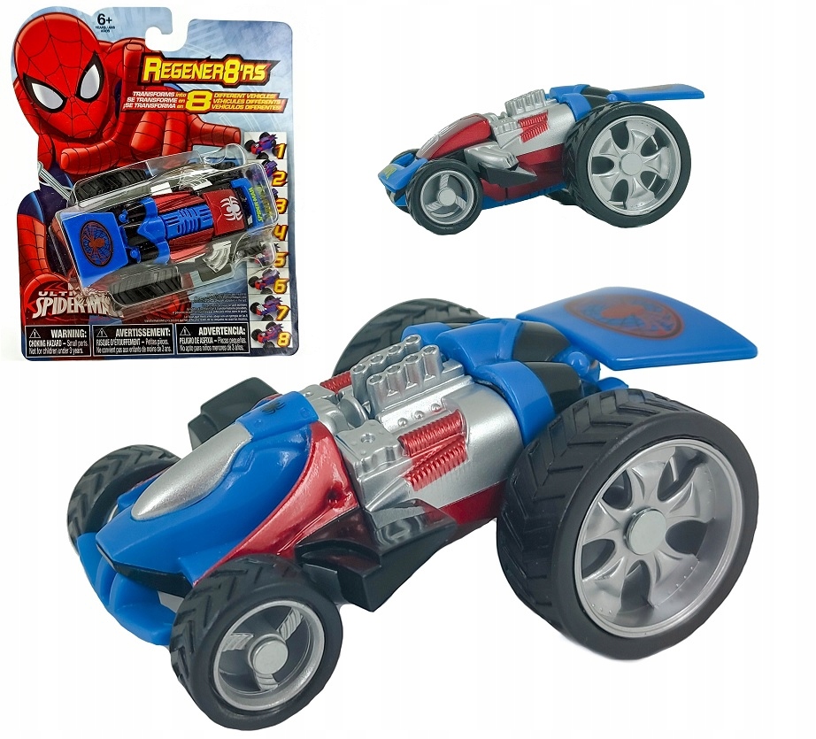 SPIDERMAN TRANSFORMUJĄCE AUTO MARVEL AVENGERS BLUE