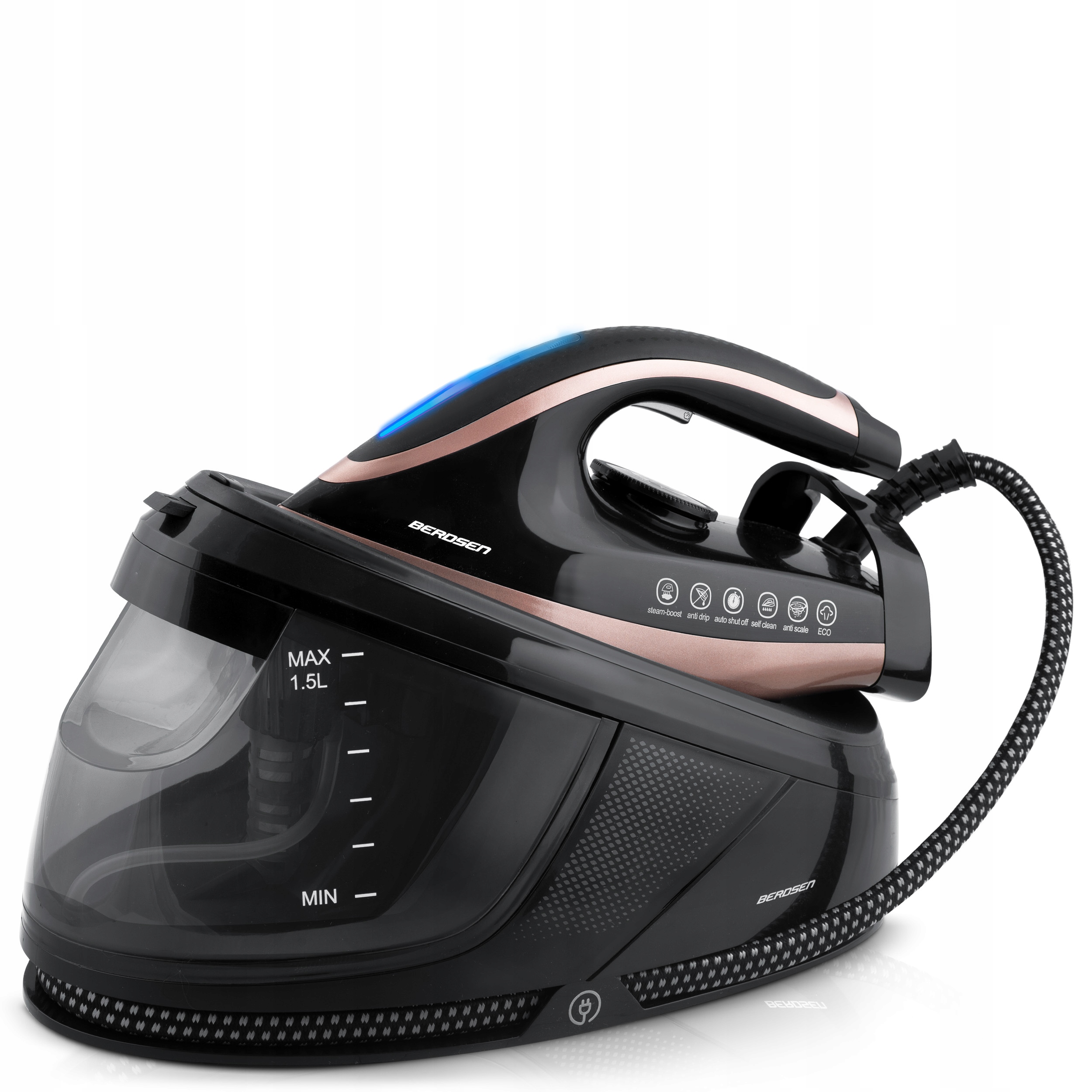 Duży pojemnik na wodę 1500 ml – dłuższe prasowanie bez przerw