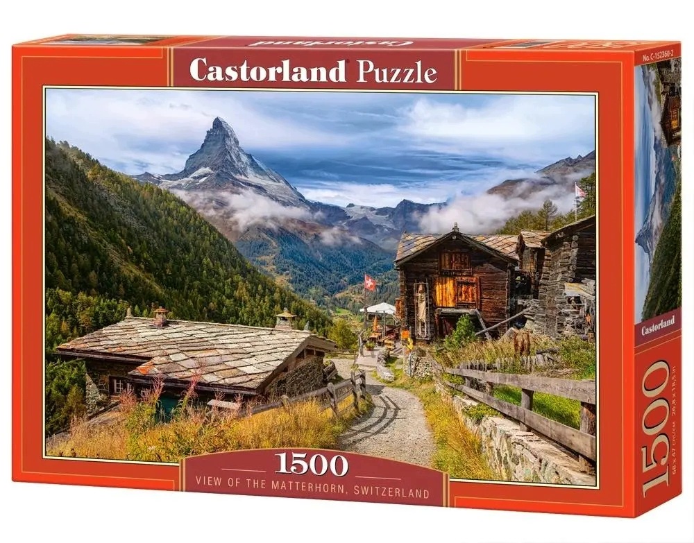 Puzzle 1500 Widok na Matterhorn CASTOR – Odkryj piękno Szwajcarii w swoim domu