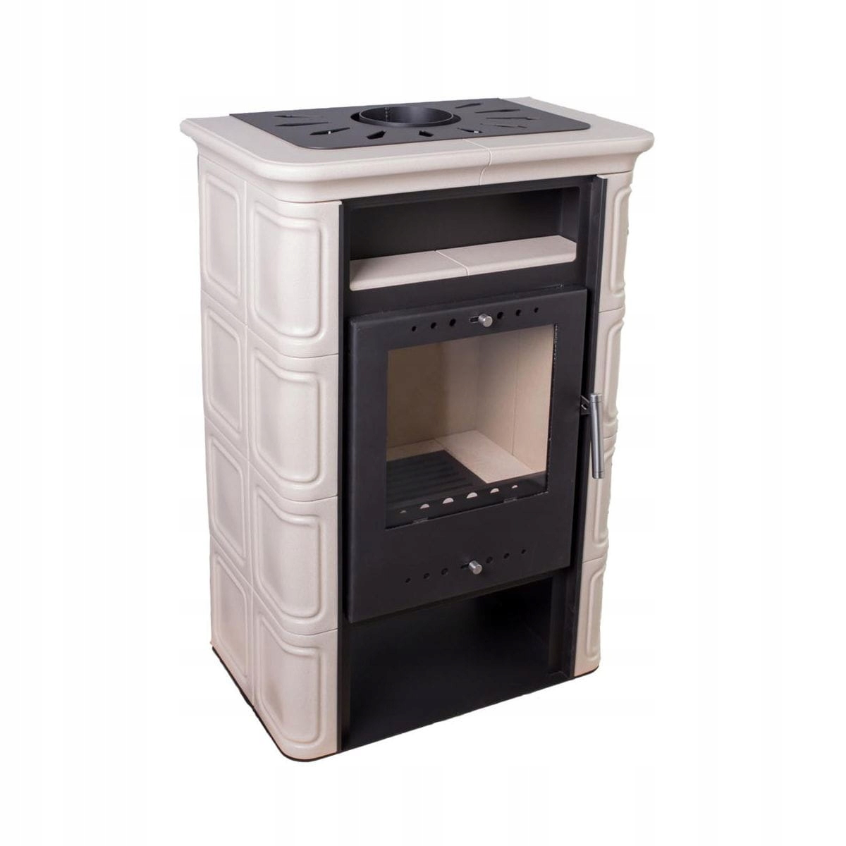 Kominek VERA CAPPUCCINO CLR TILES 6kW – Elegancja i efektywność w Twoim domu
