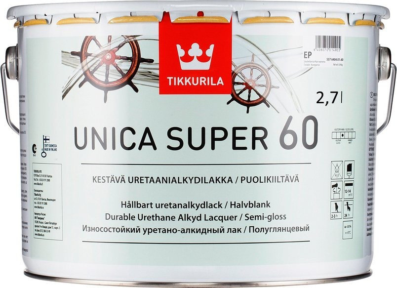 Tikkurila LACQ UN UN ICA SUP S/GL, 2,7L – Wyjątkowy lakier do drewna