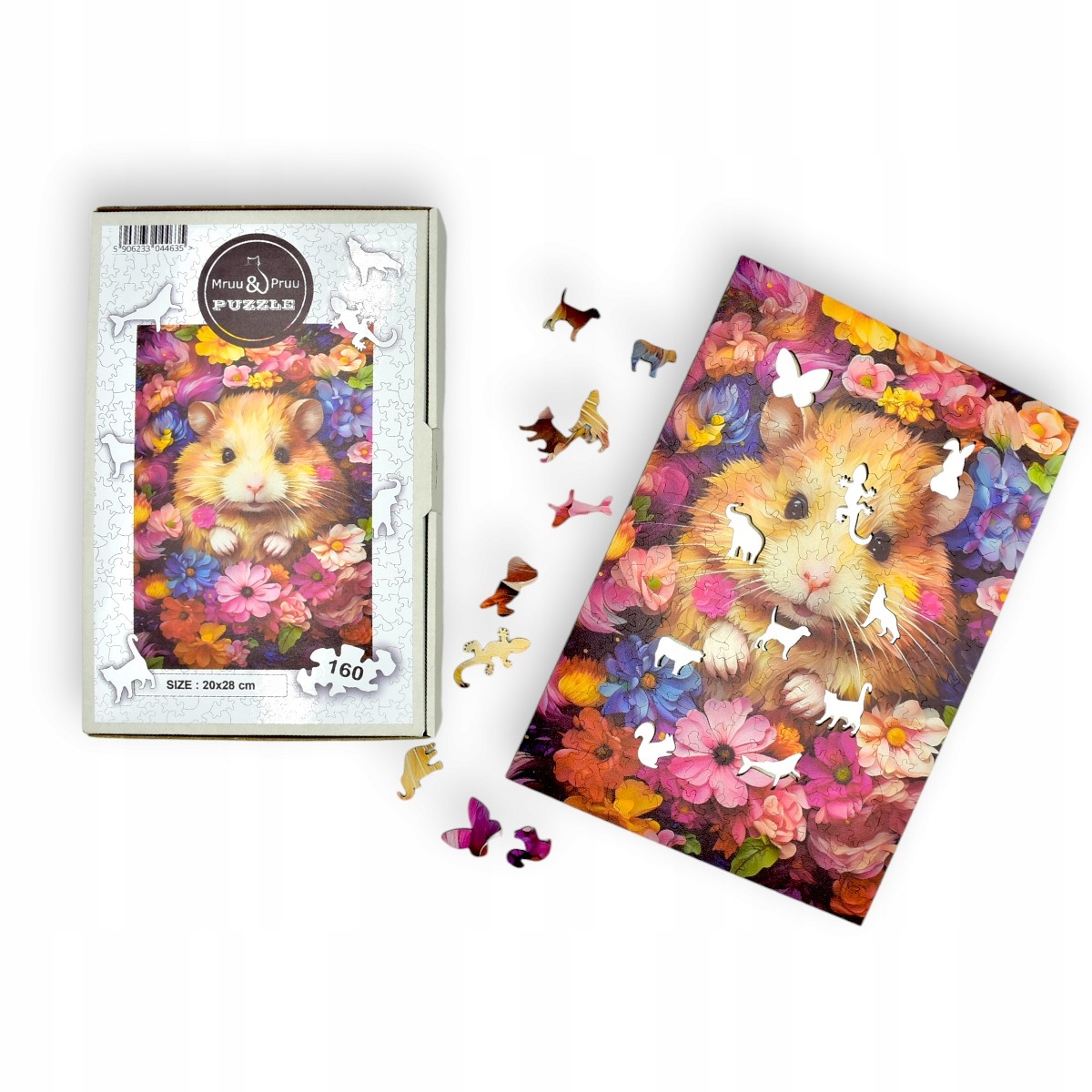 Puzzle drewniane 160 elementów – Rozwój zdolności manualnych