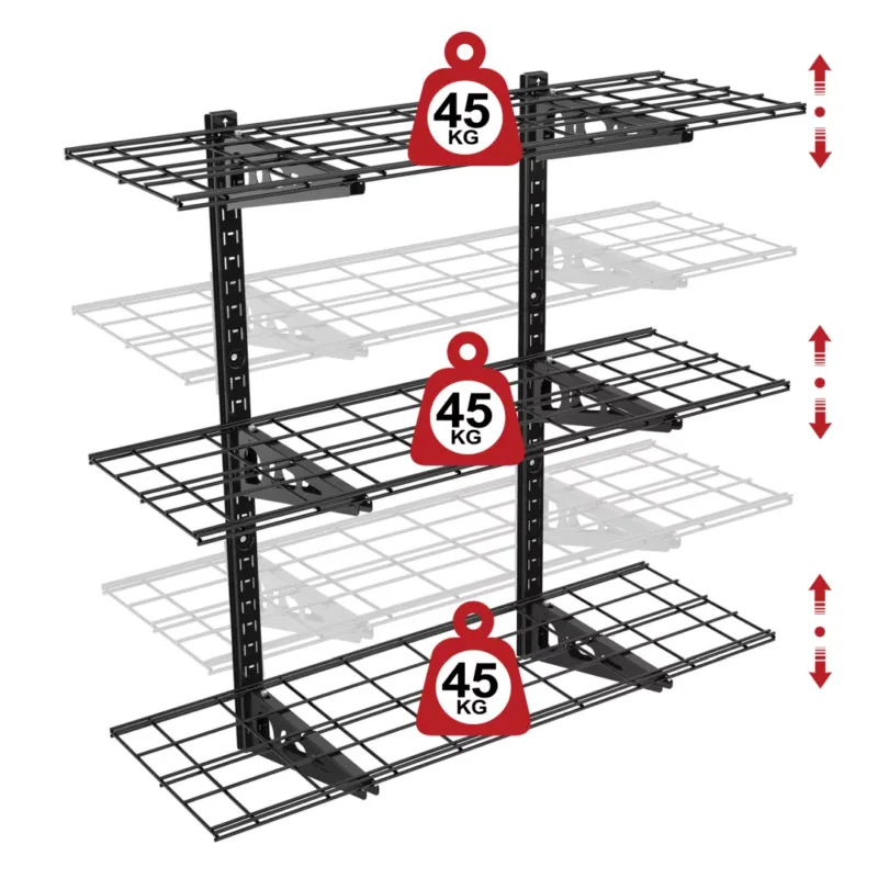 PG33B PG34B triple hanging garage shelf