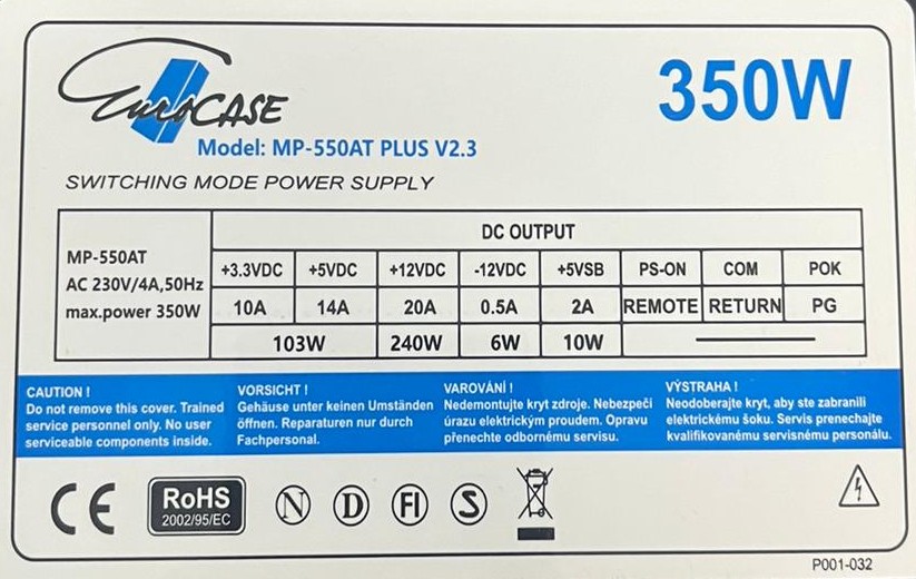 Moc zasilacza 350W – Idealne rozwiązanie dla Twojego systemu