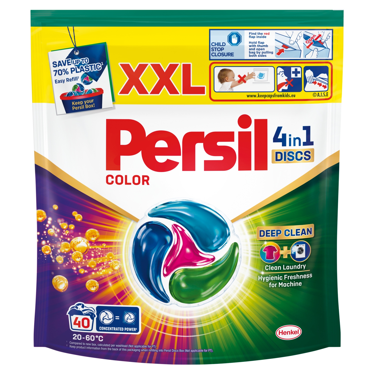 Kapsułki do prania PERSIL Deep Clean Discs Color 4w1 – Doskonała czystość dla kolorowych tkanin