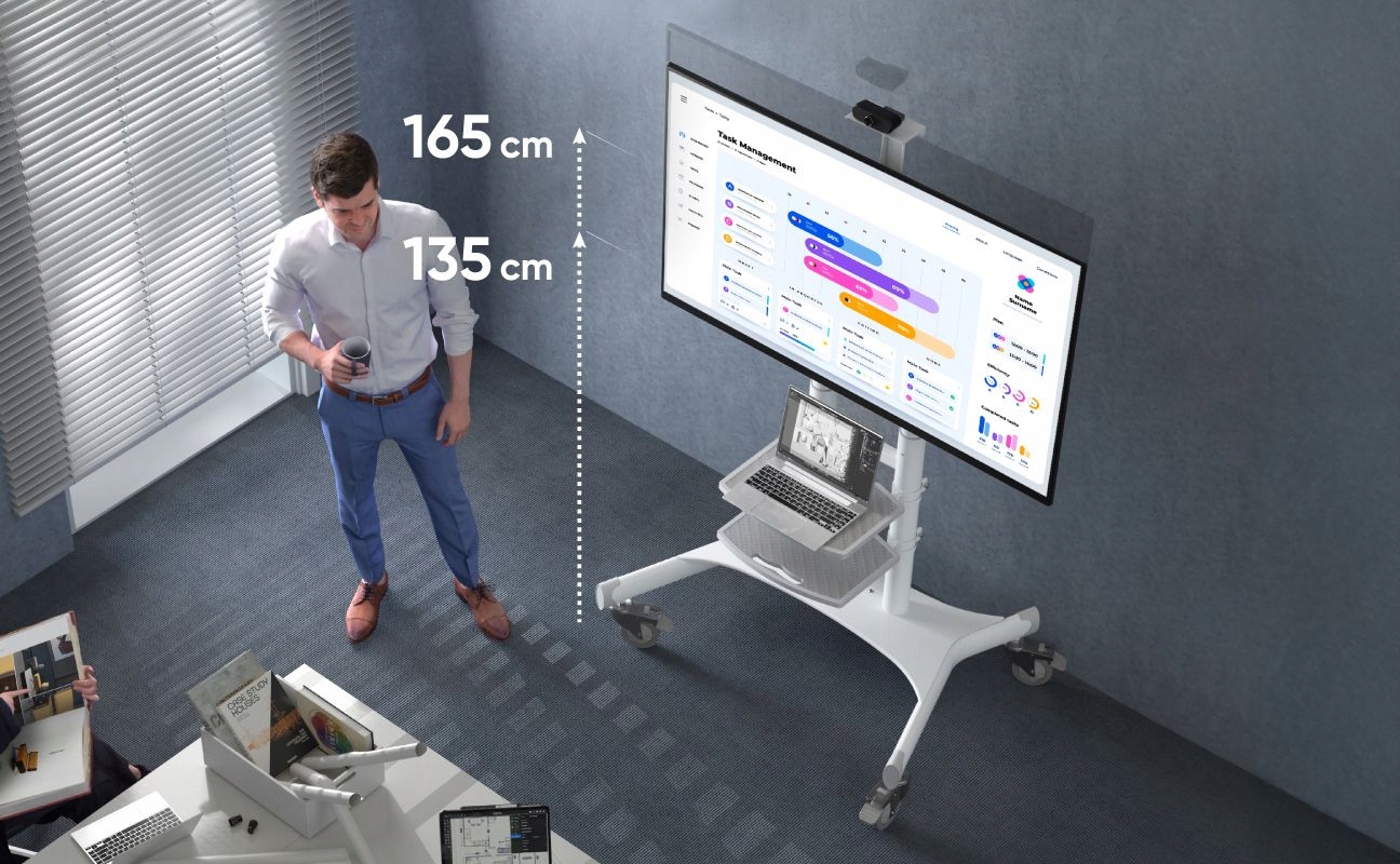 Funkcjonalność i oszczędność przestrzeni – Regulowana wysokość i mobilność