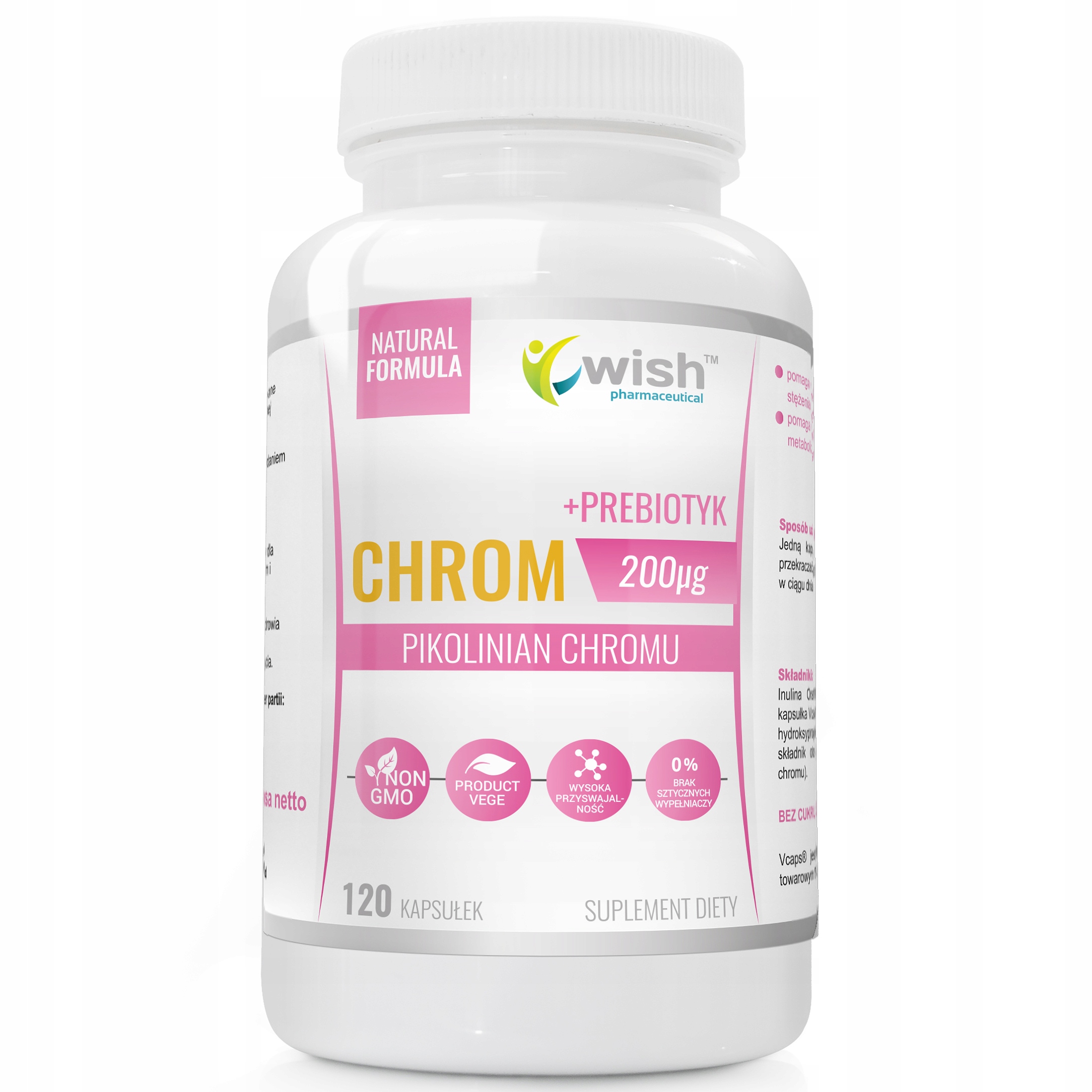 Wish Chrom 200mcg 120 kapsułek – Twoje wsparcie w zdrowym stylu życia