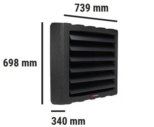 Wentylator osiowy w kwadratowej obudowie