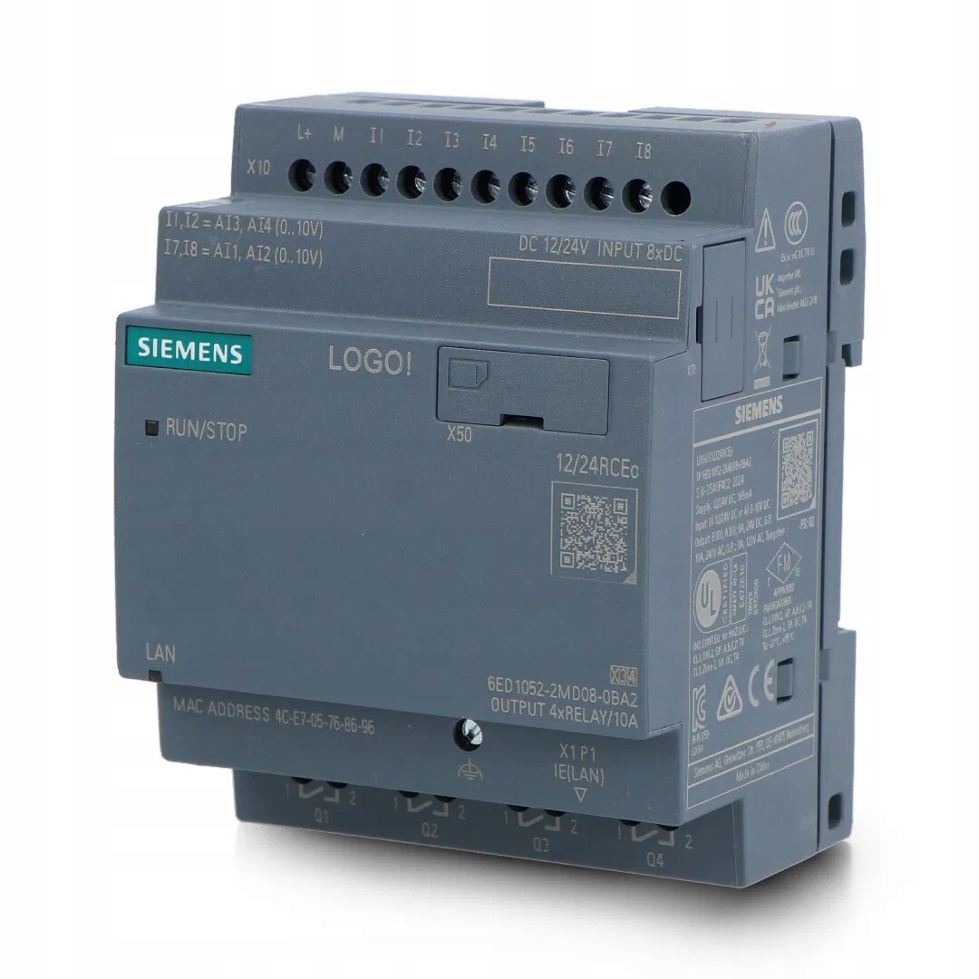 Zasilanie i funkcjonalność modułu LOGO! 12/24RCEO