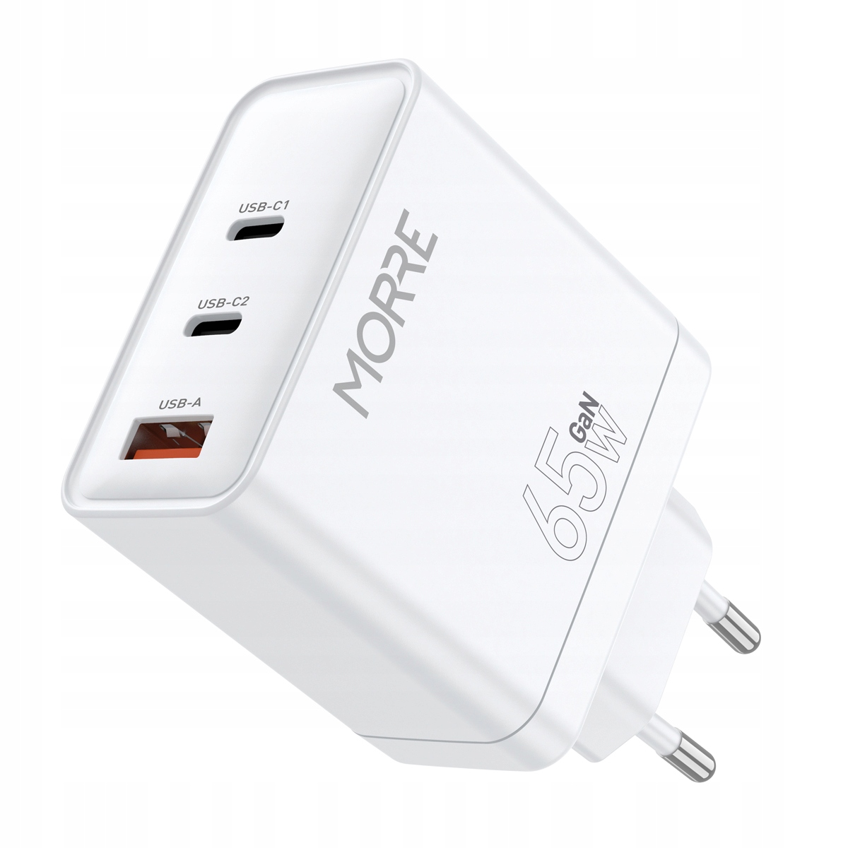 MORRE ŁADOWARKA USB/USB-C 65W BIAŁA – Wydajne zasilanie dla Twoich urządzeń