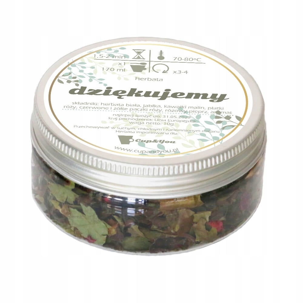 Urocze mini PODZIĘKOWANIE herbata 10g ŚLUB WESELE