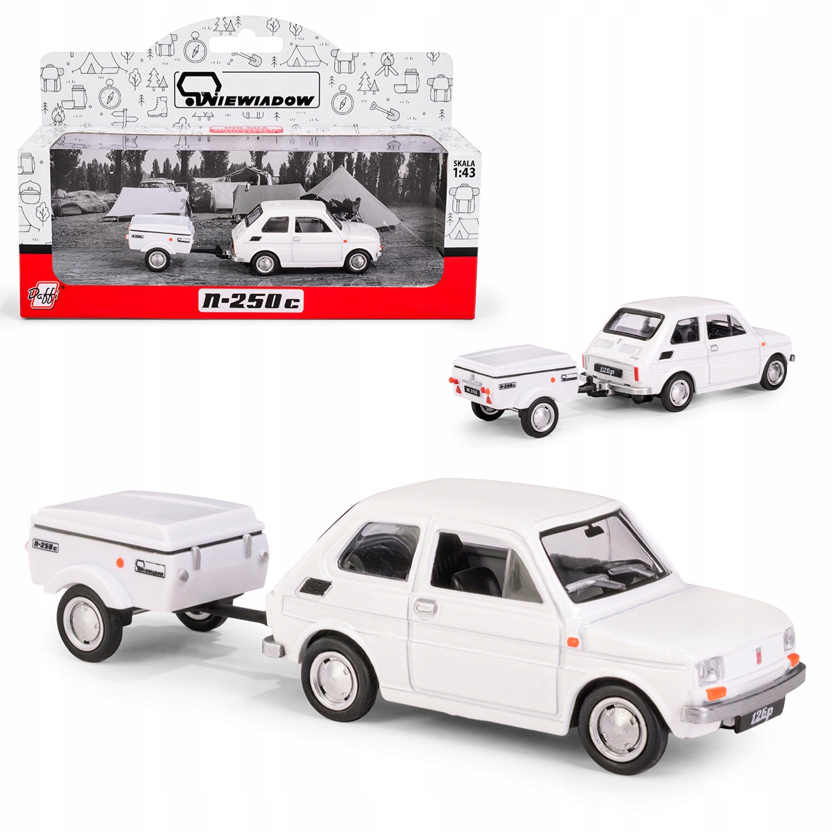 Zestaw NIEWIADÓW N250C FIAT 126P – Kultowy model w skali 1:43
