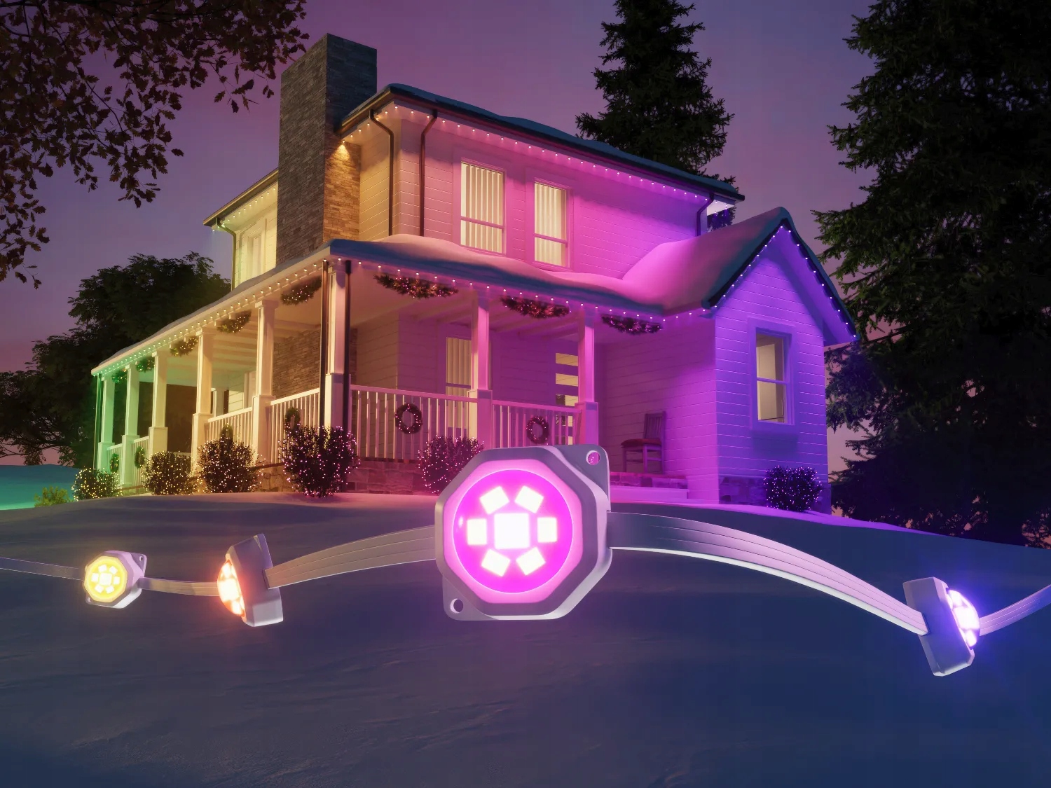 Twinkly Permanent Lights 72 RGB + CCT LED – Całoroczne oświetlenie zewnętrzne