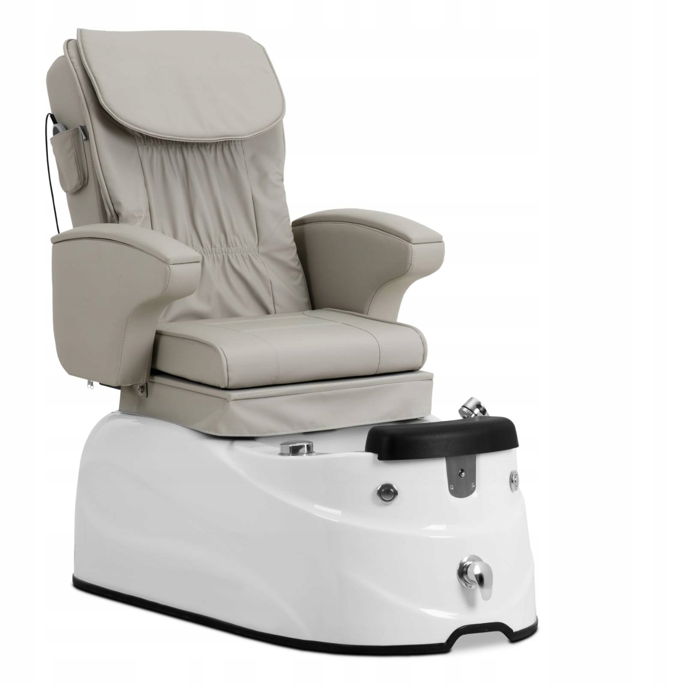Fotel podologiczny do pedicure z funkcją masażu brodzikiem - beżowy
