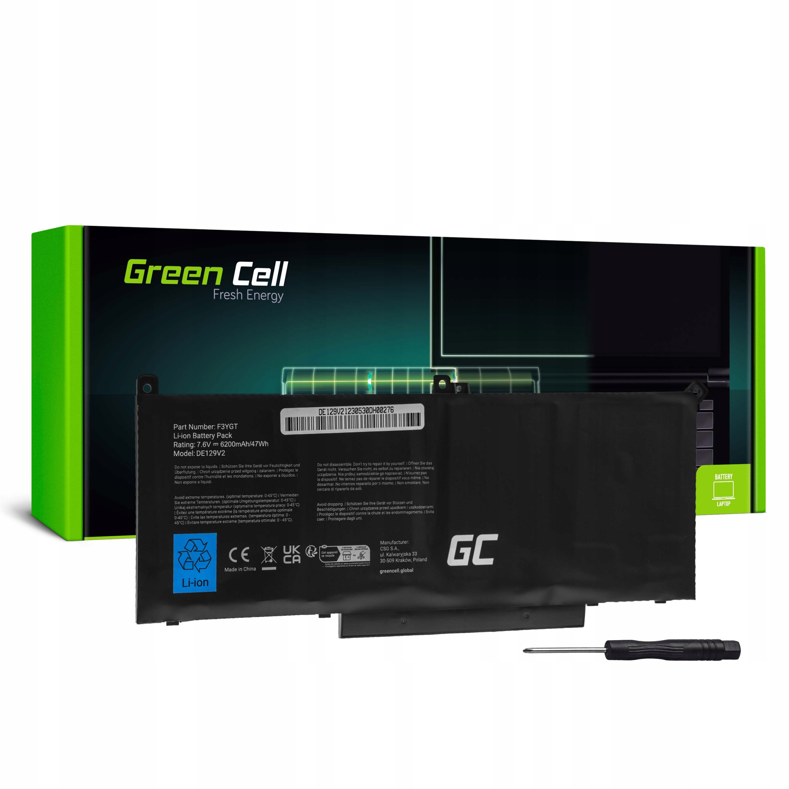 Bateria Green Cell F3YGT – Wydajność i niezawodność dla laptopów Dell