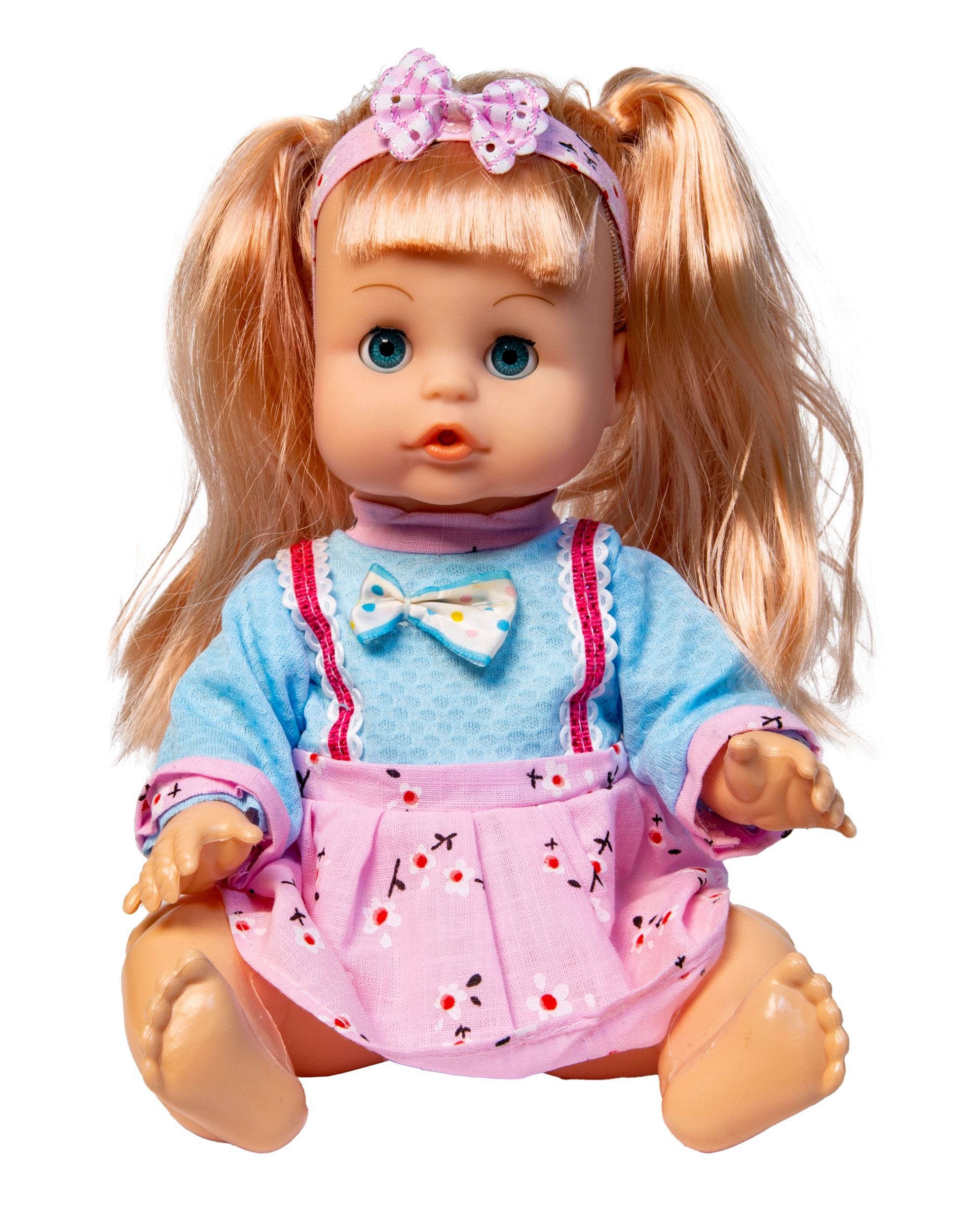 Urocze długie włosy i kolorowa sukienka