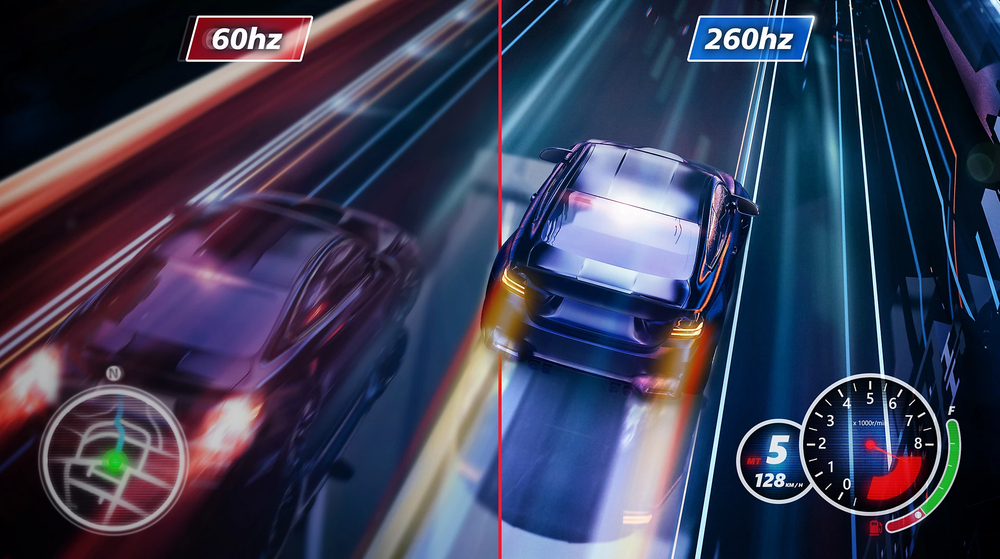 Niezrównana częstotliwość odświeżania 260 Hz