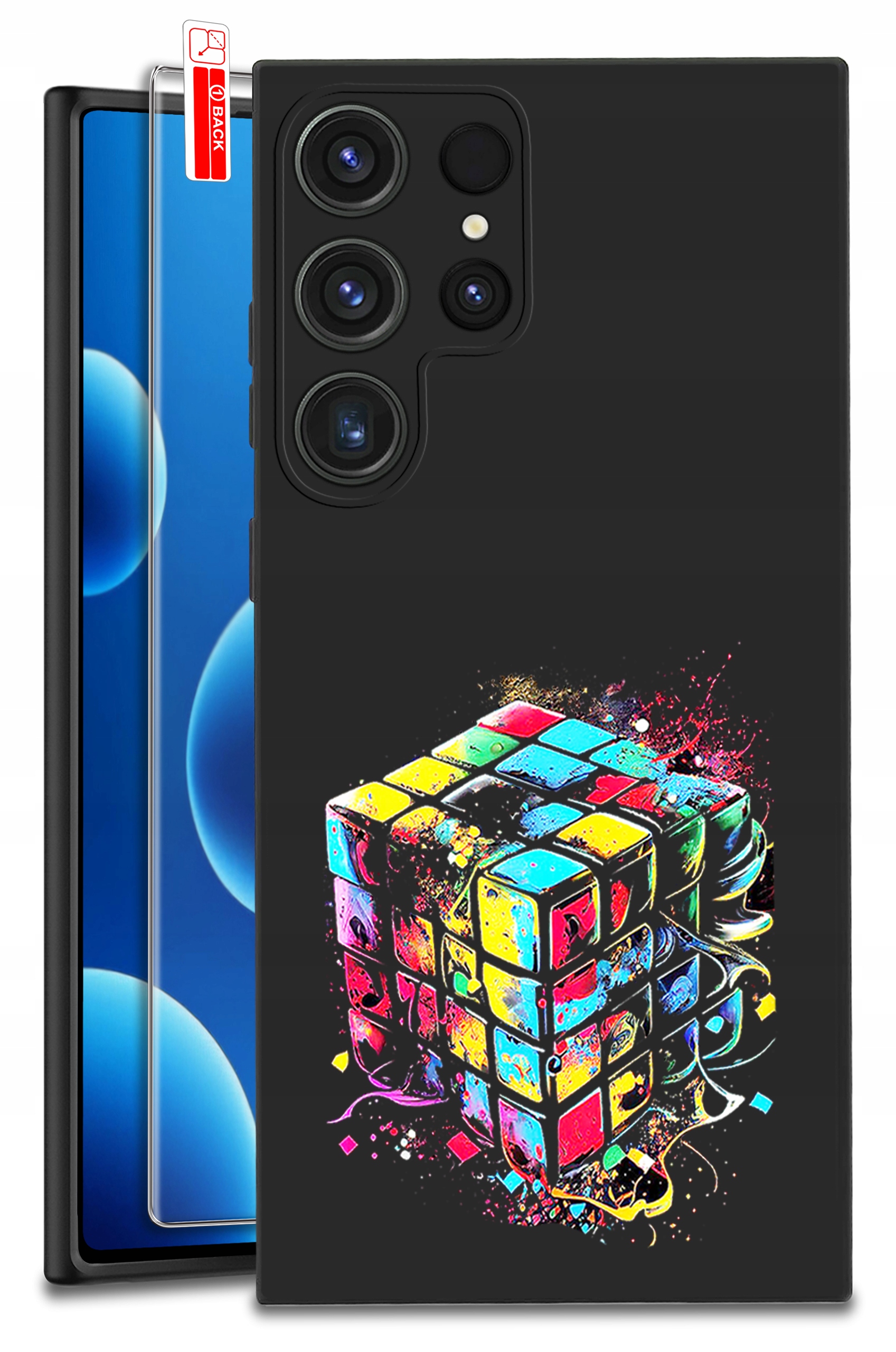 ETUI do Samsung Galaxy S25 Ultra WZORY | SILIKONOWE MATT CASE + SZKŁO HARTOWANE 9H – Ochrona i styl w jednym