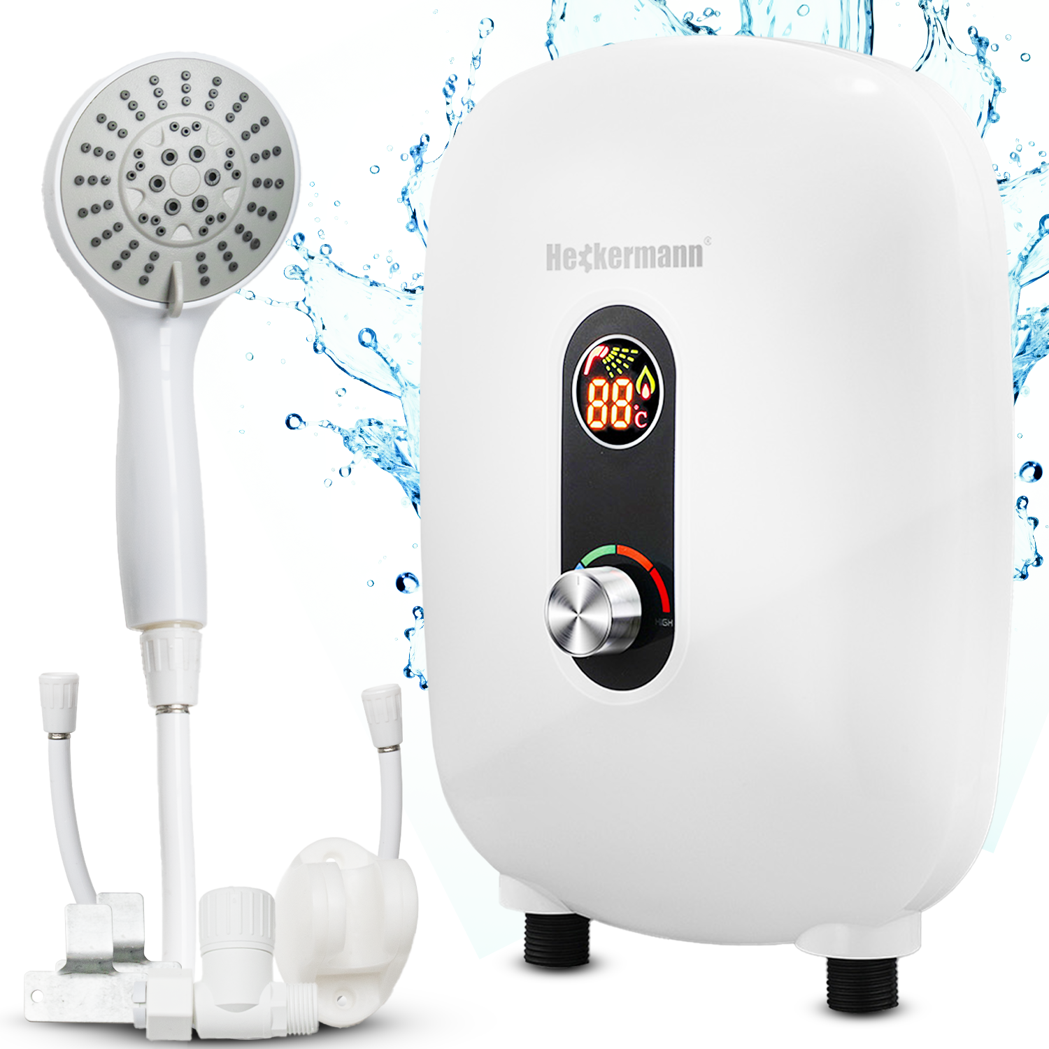 Przepływowy elektryczny podgrzewacz wody Heckermann SL-X5-45 4.5kW – Ciepła woda na żądanie