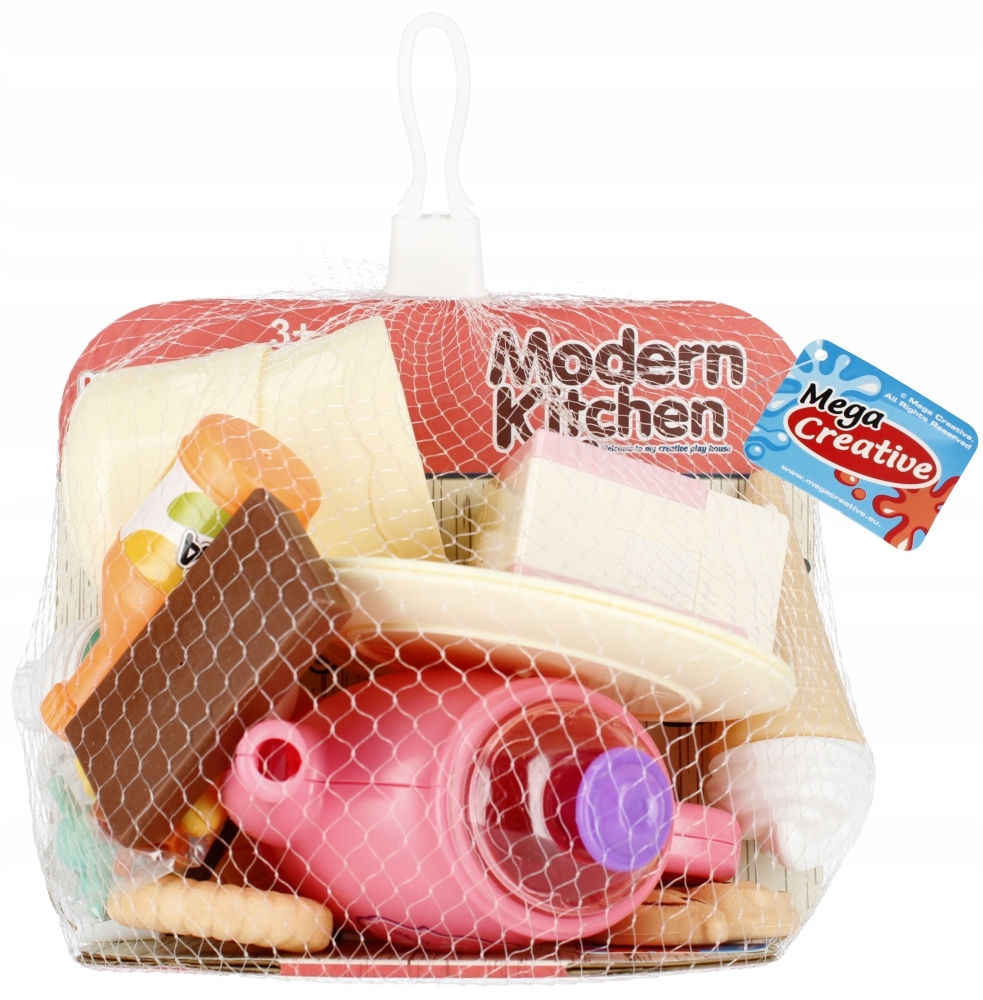 Mega Creative Zestaw Kuchenny Różowy w Siatce 511357 – Kreatywna zabawa dla dzieci