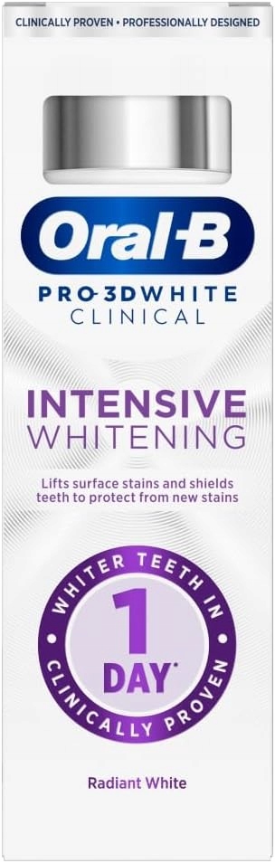 Pasta do zębów Pro-3DW Clinical Int White Radiant White 75ml – Wybielaj swoje zęby z Oral-B