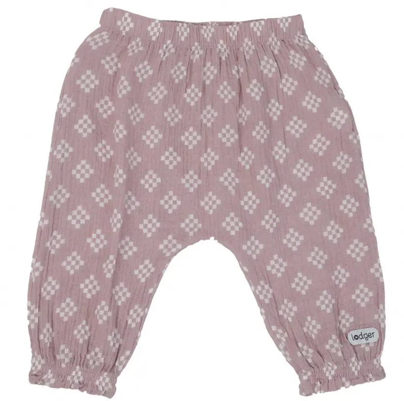 Lodger Hipster Tribe Muslin – Letnie spodnie dla dziewczynek w kolorze różowym