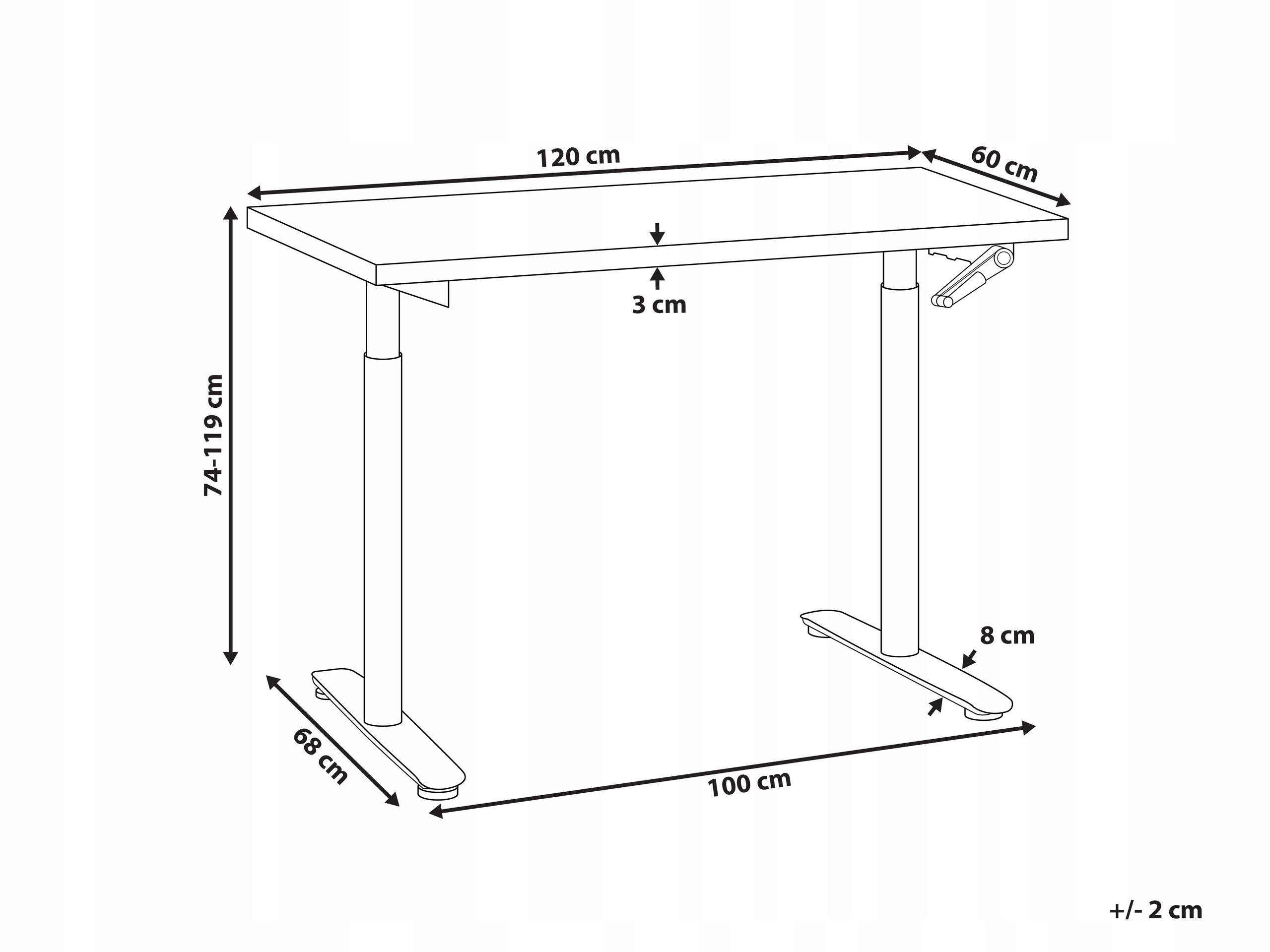 Wymiary i maksymalne obciążenie biurka