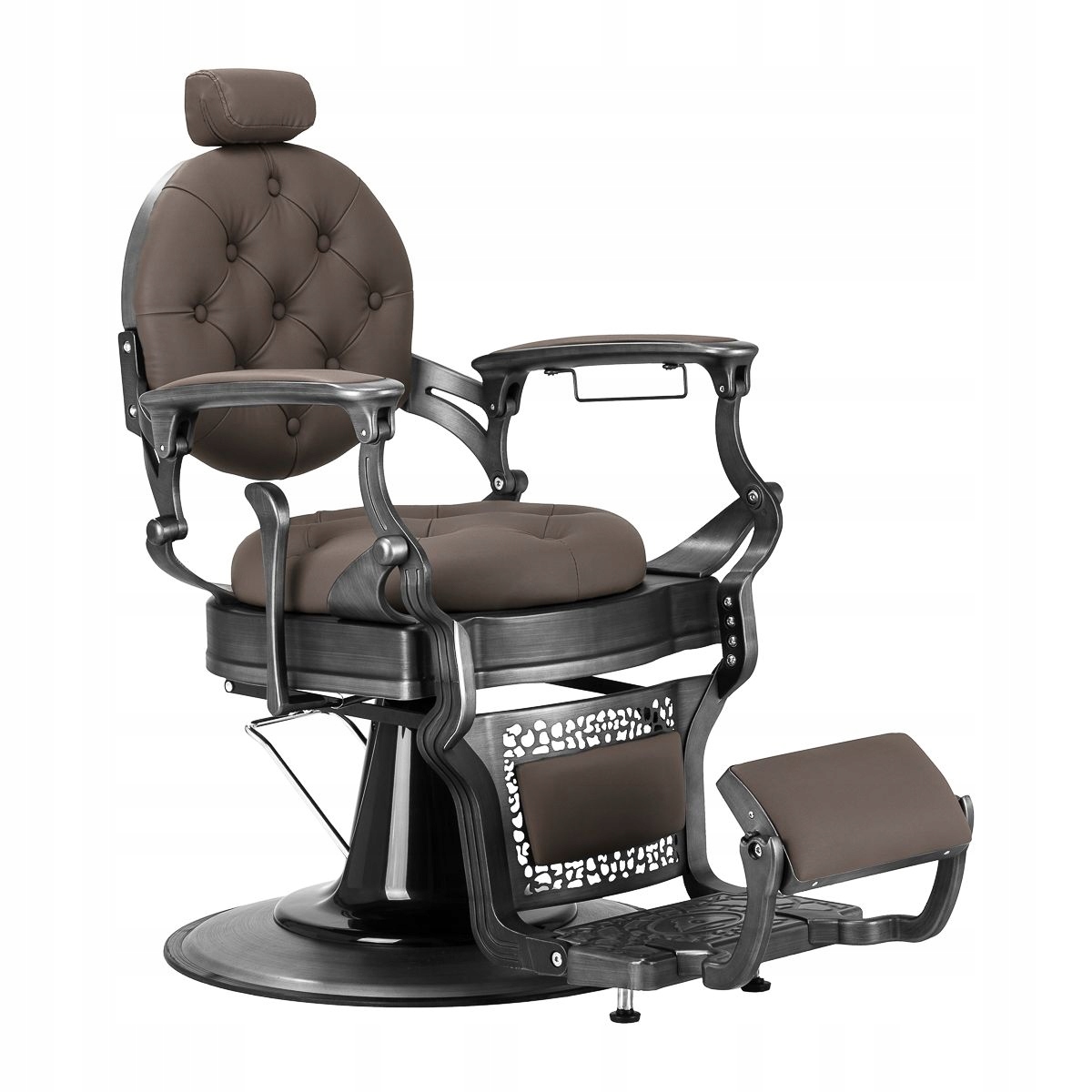 Gabbiano fotel barberski Niccolo brązowy – Luksus i komfort w Twoim salonie