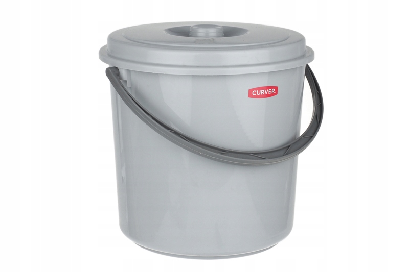 Wiadro Curver z pokrywą 12L szare – Niezbędny element w każdym gospodarstwie