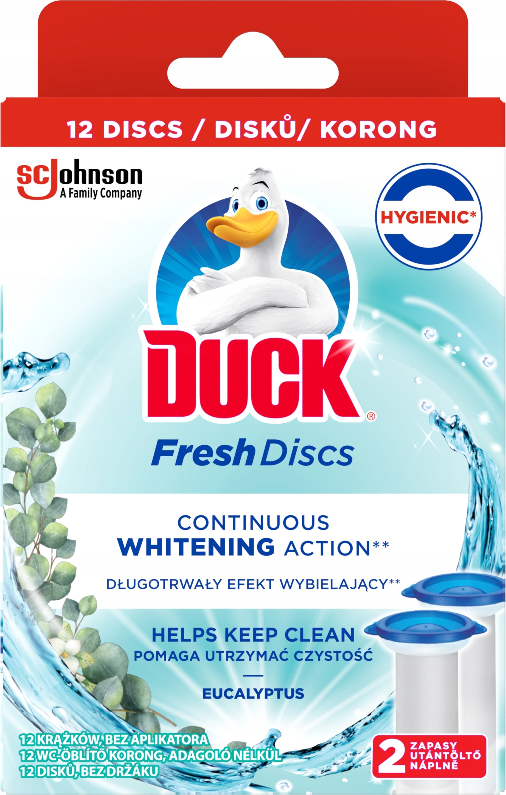 Duck Fresh Discs Eucaliptus – Żelowy krążek do toalety dla świeżości