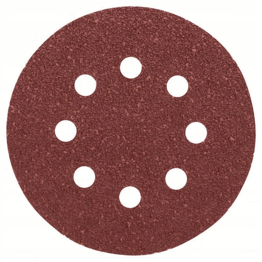 Papier ścierny Ø125, G120, 8 otw. – Idealny do szlifowania różnych materiałów