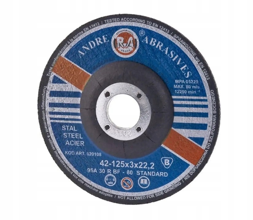 Ściernica 42- 125X3X22,2 95A30T BF – Idealna do cięcia stali