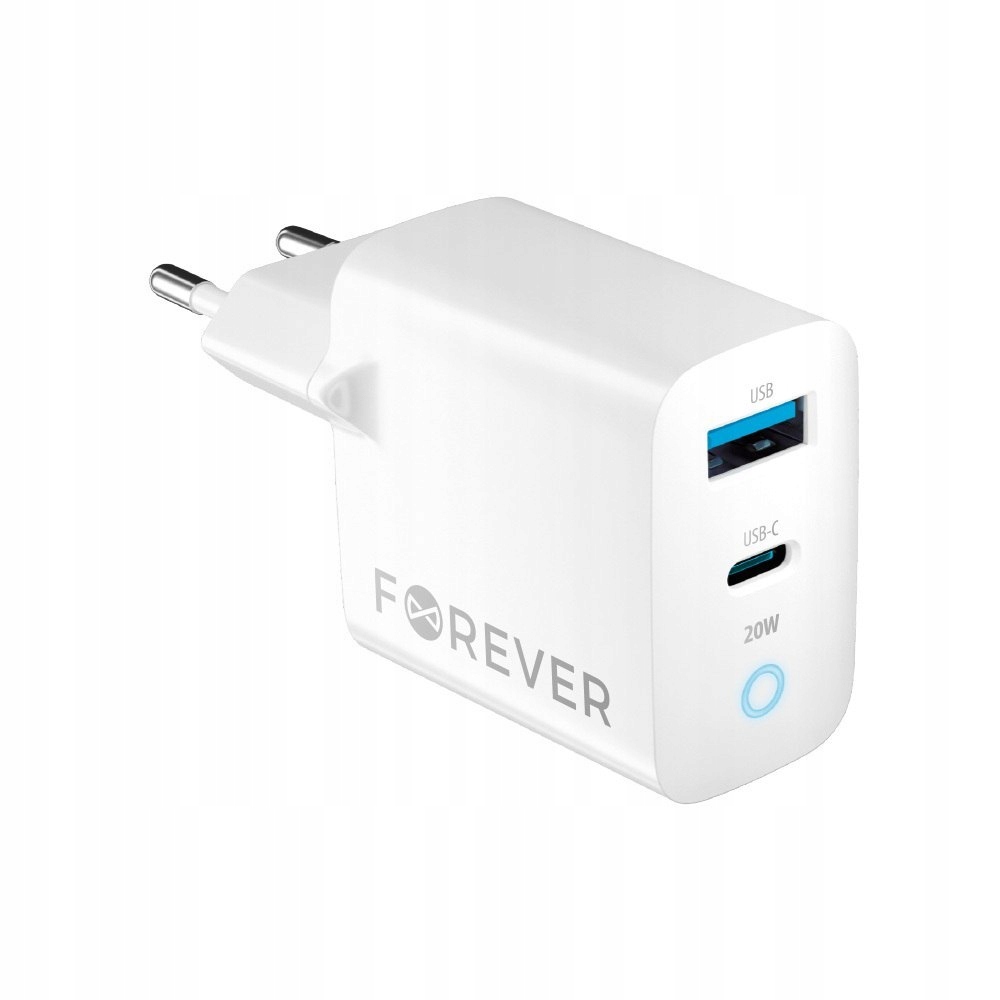 Forever ładowarka sieciowa PD QC TC-06-20AC 1x USB-C 1x USB 20W – Niezawodne ładowanie