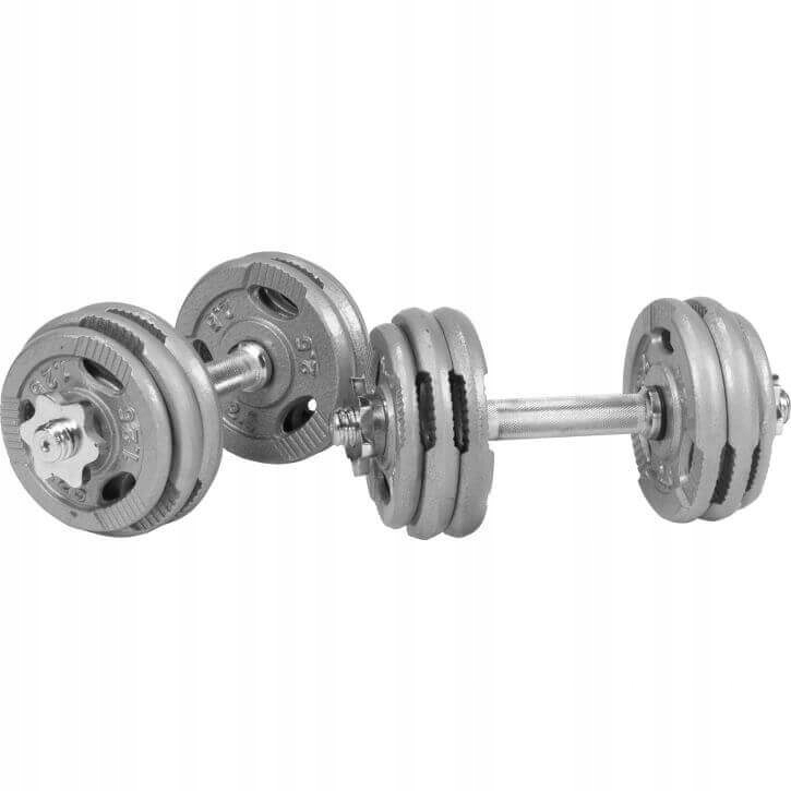 Hantle regulowane żeliwne 2x15 kg – Idealne do treningu w domu