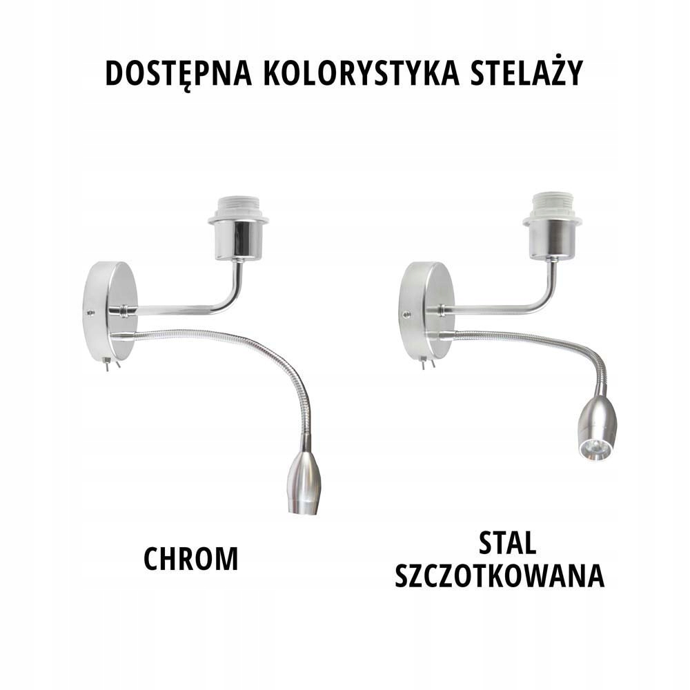 Chromowany stelaż z drewnianymi akcentami