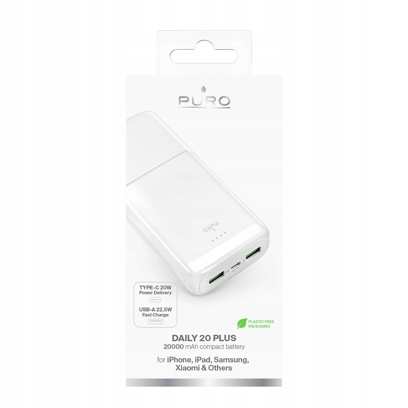 Powerbank Puro DAILY 20 PLUS 20000mAh – Niezawodne źródło energii w podróży