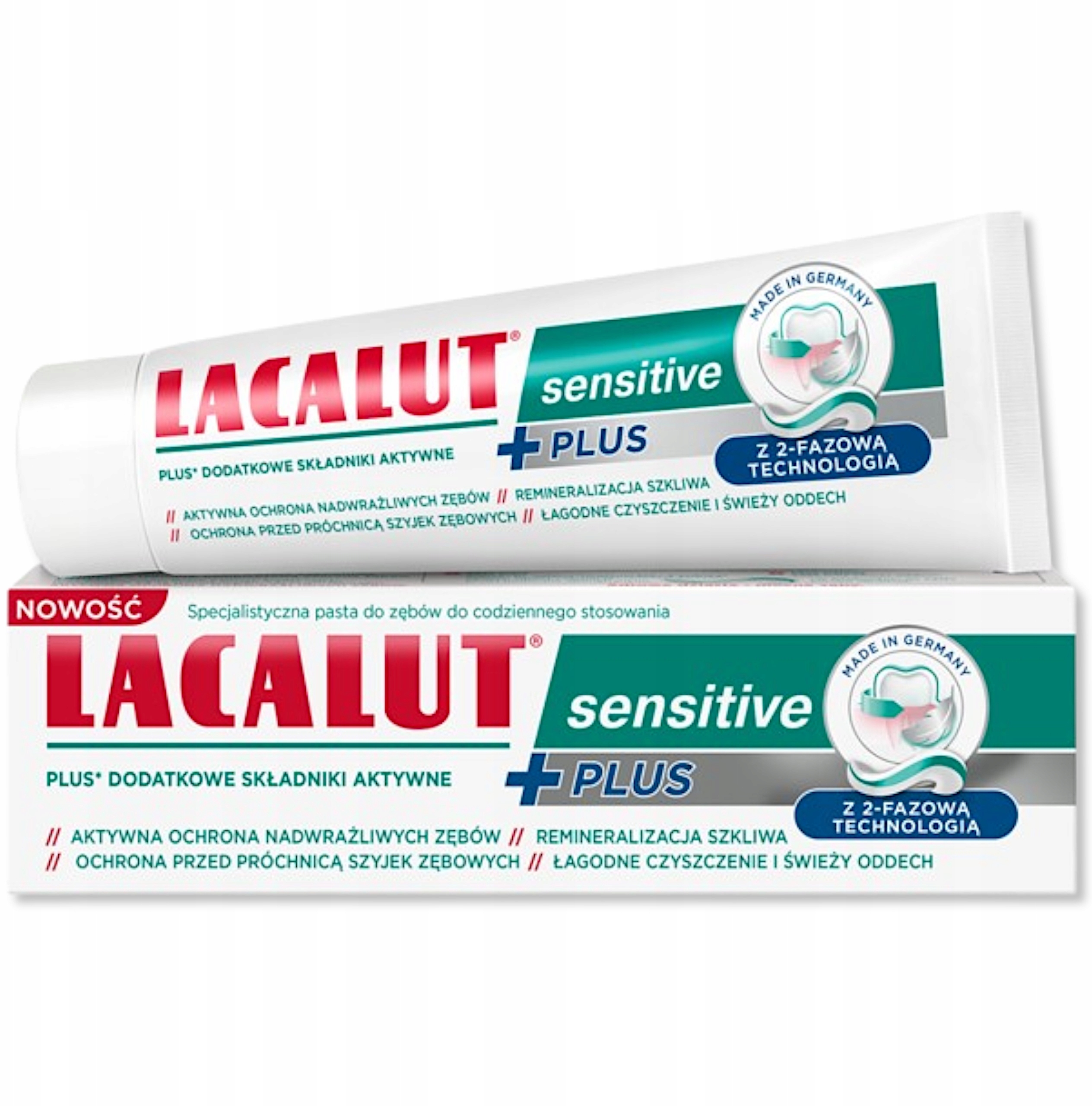 LACALUT PASTA SENSITIVE PLUS 75ml – Aktywna ochrona zębów dla wrażliwych zębów