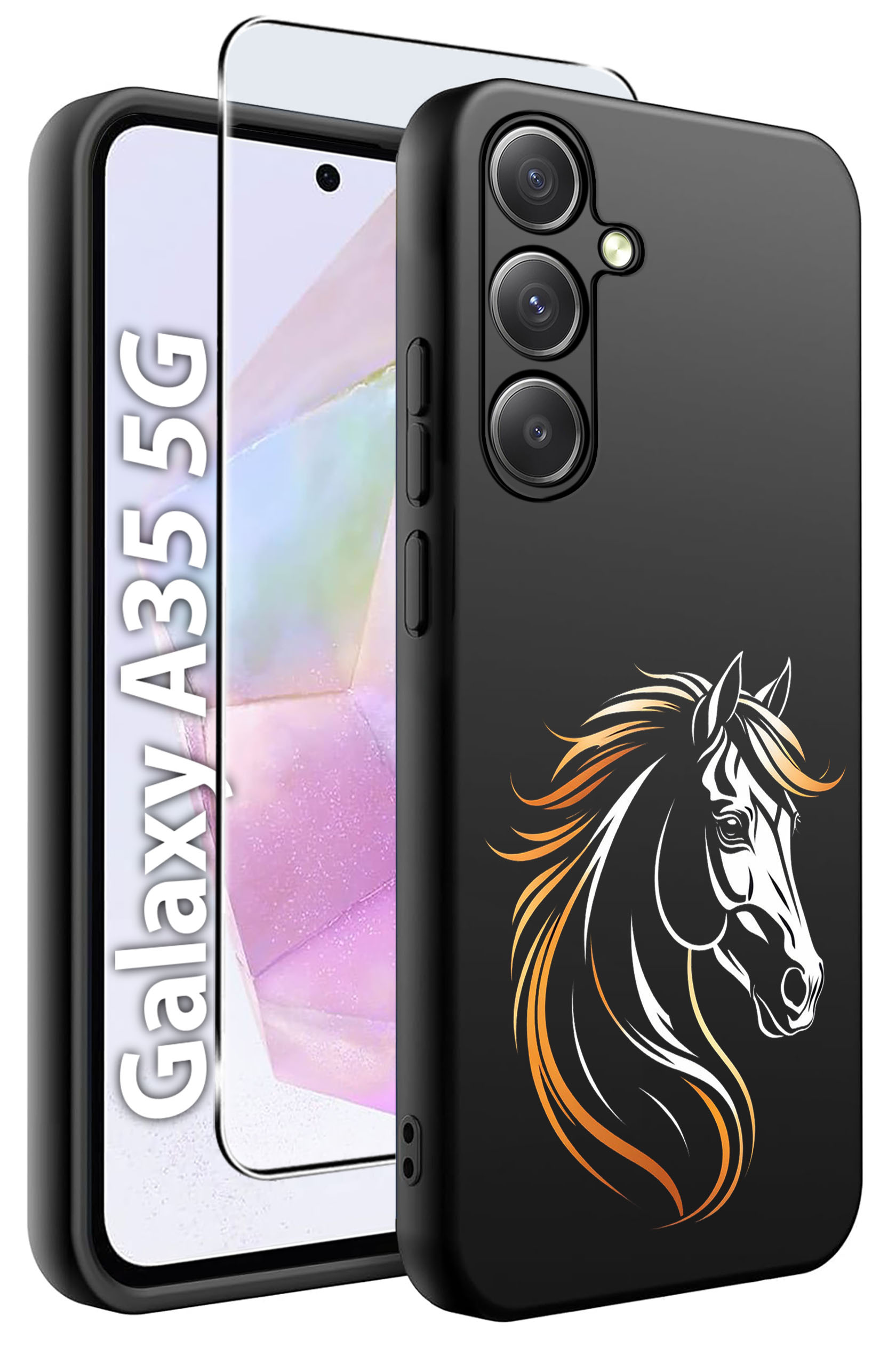 Żywe kolory i atrakcyjny nadruk na czarnym tle