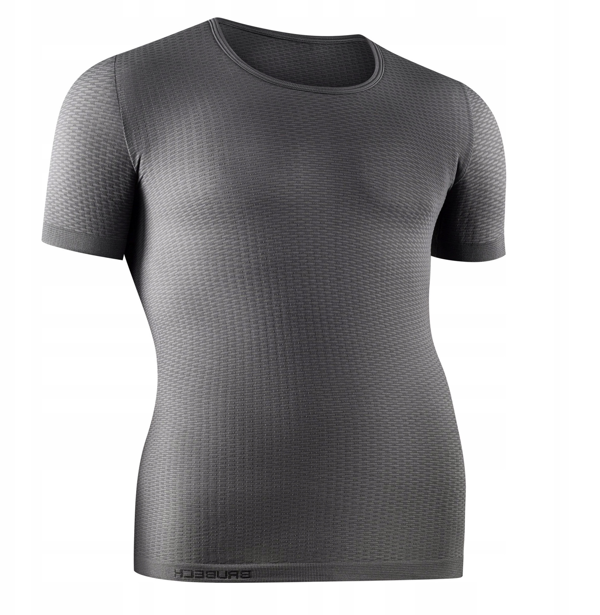 Koszulka Base Layer z krótkim rękawem unisex Brubeck – Komfort i funkcjonalność w szarym kolorze