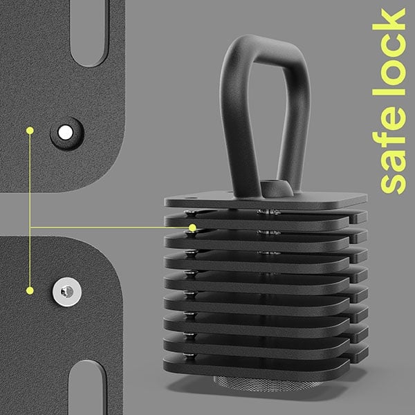 ZIPRO Kettlebell z regulacja obciążenia 19 kg