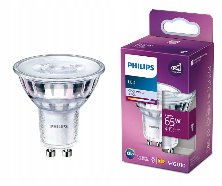 Żarówka LED GU10 4,9W 4000K 485LM – Nowoczesne oświetlenie do Twojego domu